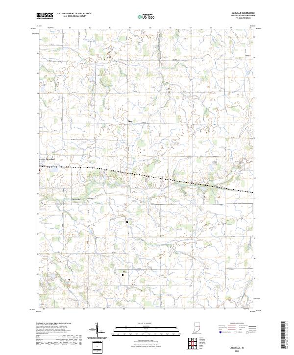 US Topo 7.5-minute map for Maxville IN