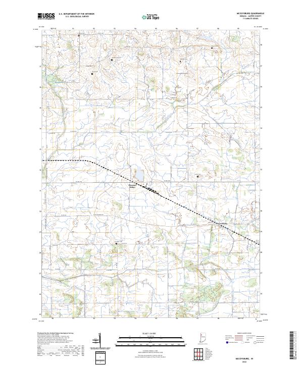 US Topo 7.5-minute map for McCoysburg IN