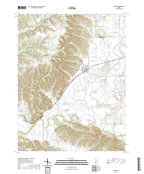 US Topo 7.5-minute map for Medora IN