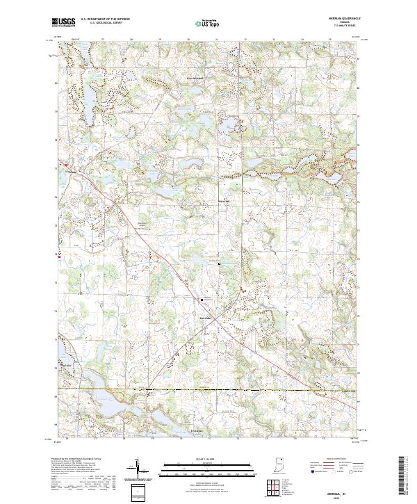 US Topo 7.5-minute map for Merriam IN