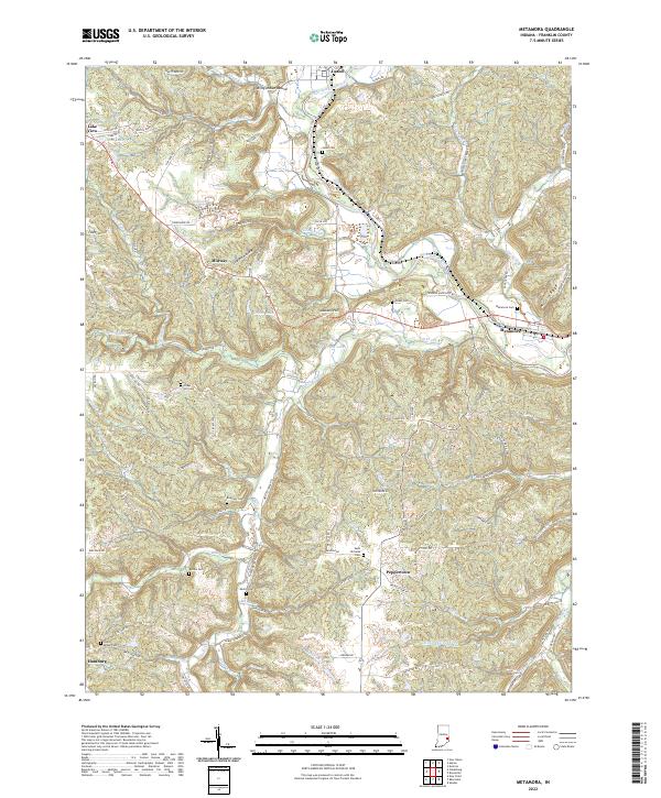 US Topo 7.5-minute map for Metamora IN