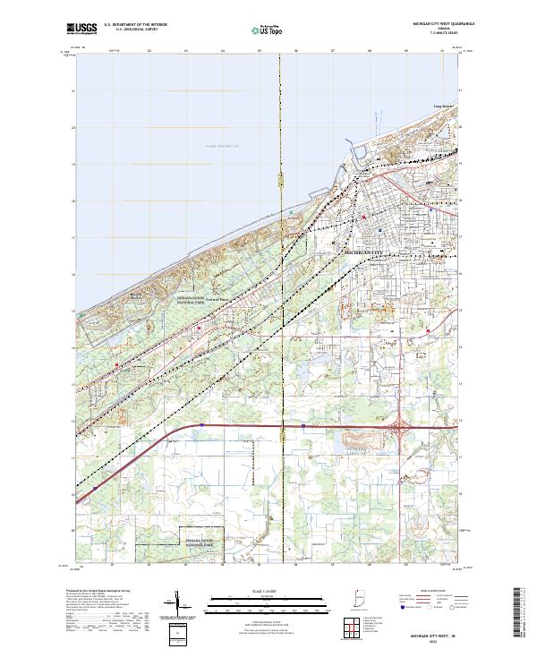 US Topo 7.5-minute map for Michigan City West IN