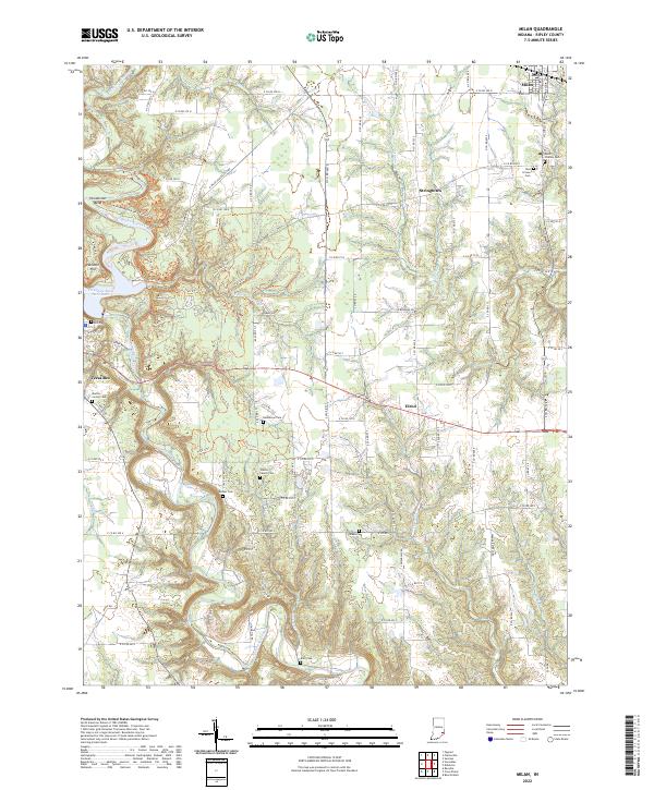 US Topo 7.5-minute map for Milan IN