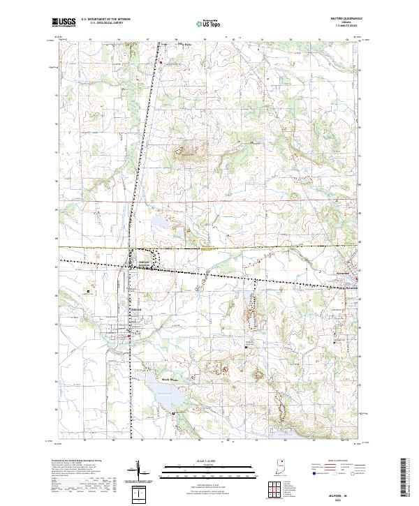 US Topo 7.5-minute map for Milford IN