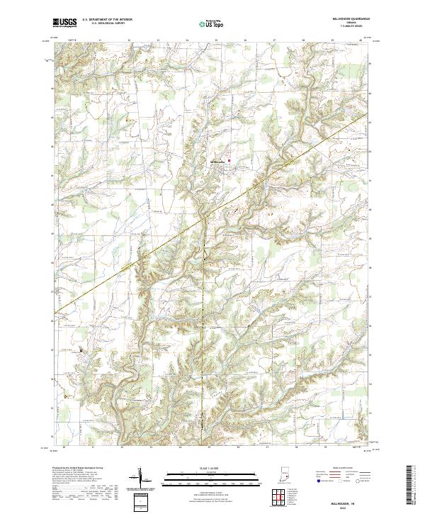 US Topo 7.5-minute map for Millhousen IN