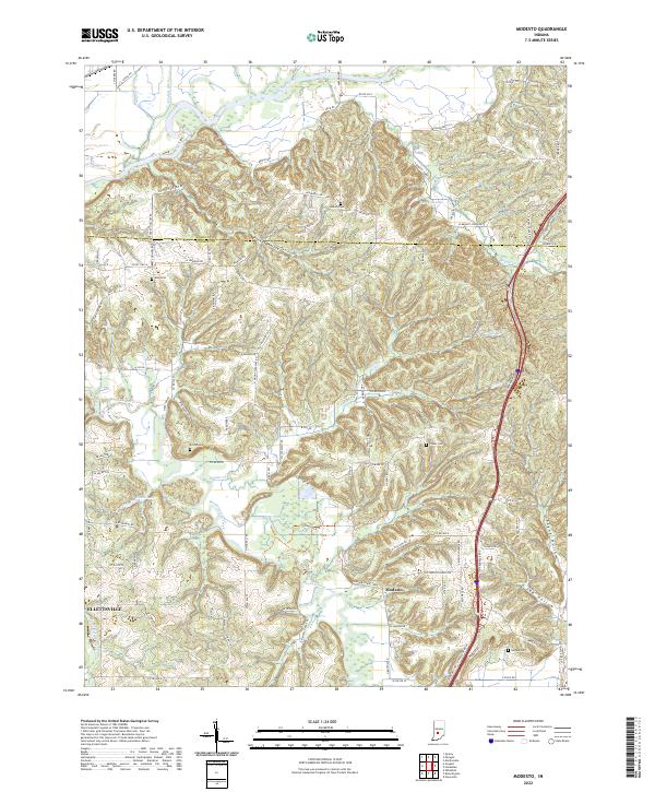 US Topo 7.5-minute map for Modesto IN