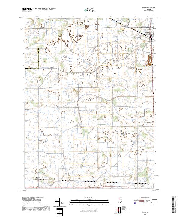 US Topo 7.5-minute map for Monon IN