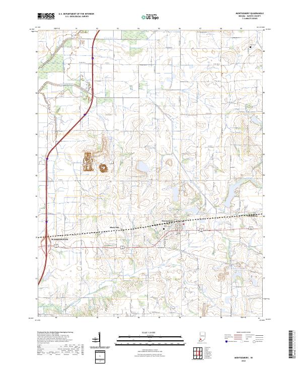 US Topo 7.5-minute map for Montgomery IN