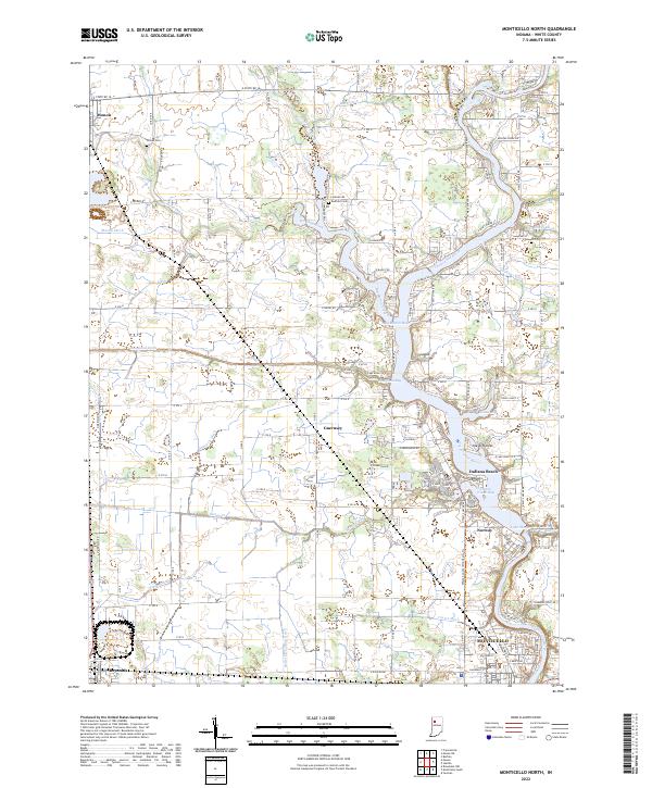 US Topo 7.5-minute map for Monticello North IN