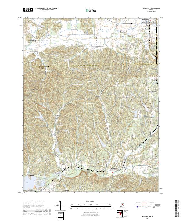 US Topo 7.5-minute map for Morgantown IN