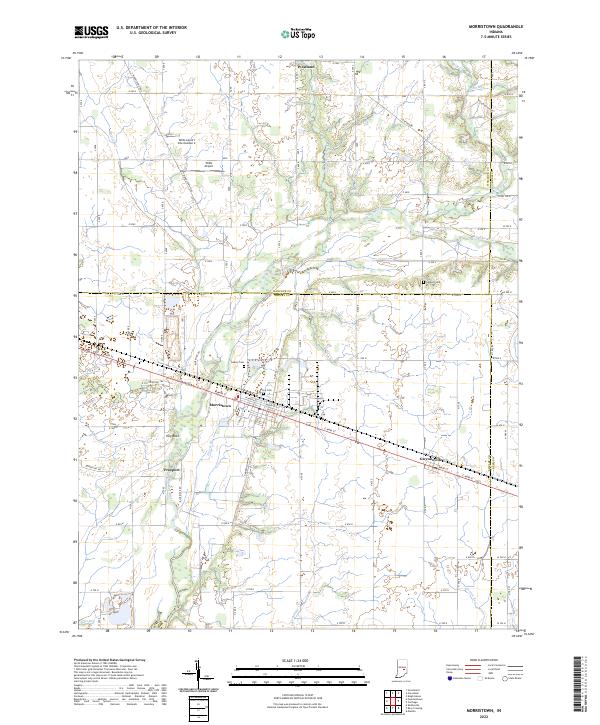 US Topo 7.5-minute map for Morristown IN