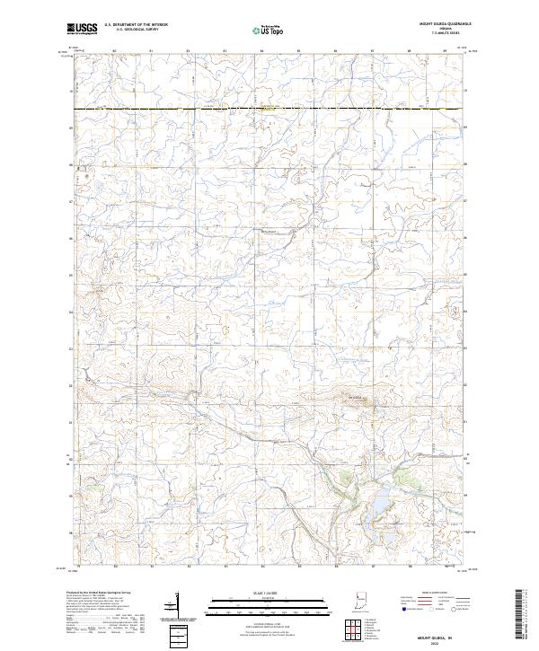 US Topo 7.5-minute map for Mount Gilboa IN