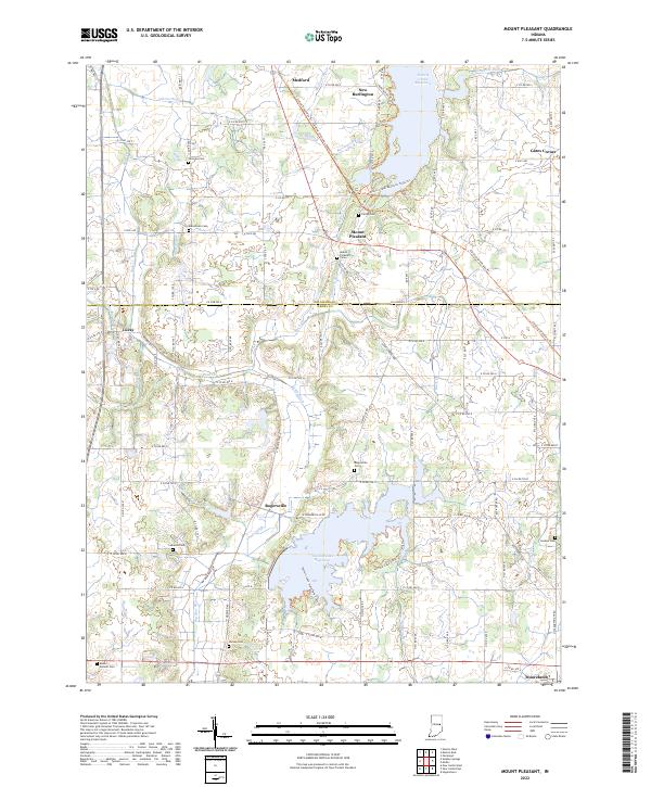 US Topo 7.5-minute map for Mount Pleasant IN