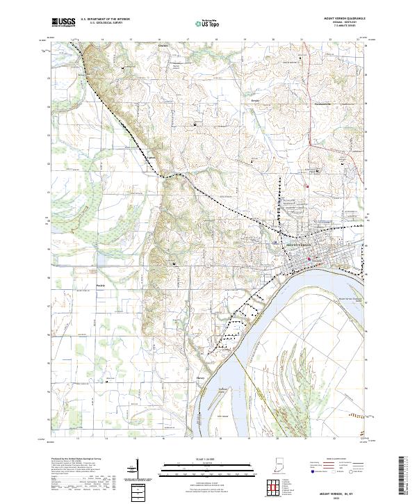 US Topo 7.5-minute map for Mount Vernon INKY