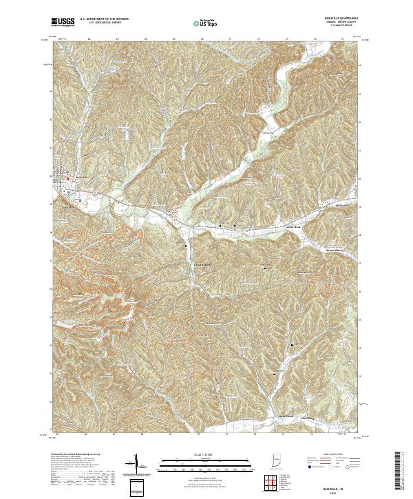 US Topo 7.5-minute map for Nashville IN