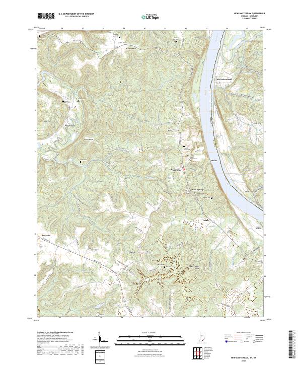 US Topo 7.5-minute map for New Amsterdam INKY