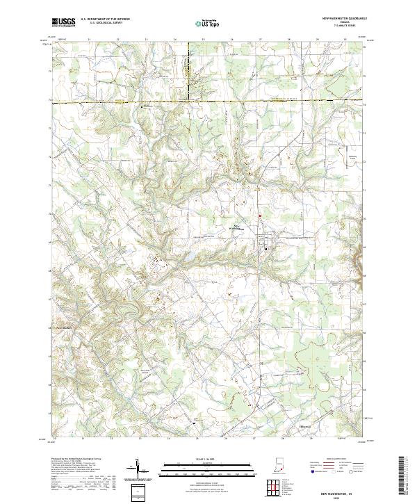 US Topo 7.5-minute map for New Washington IN