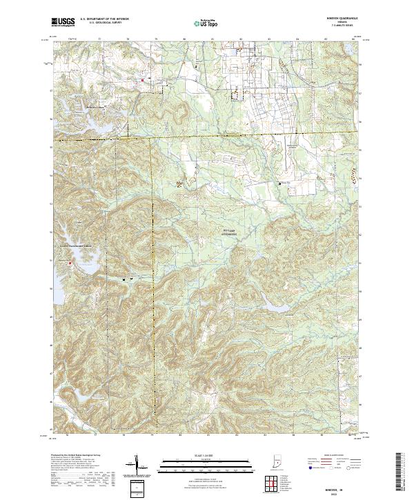 US Topo 7.5-minute map for Nineveh IN