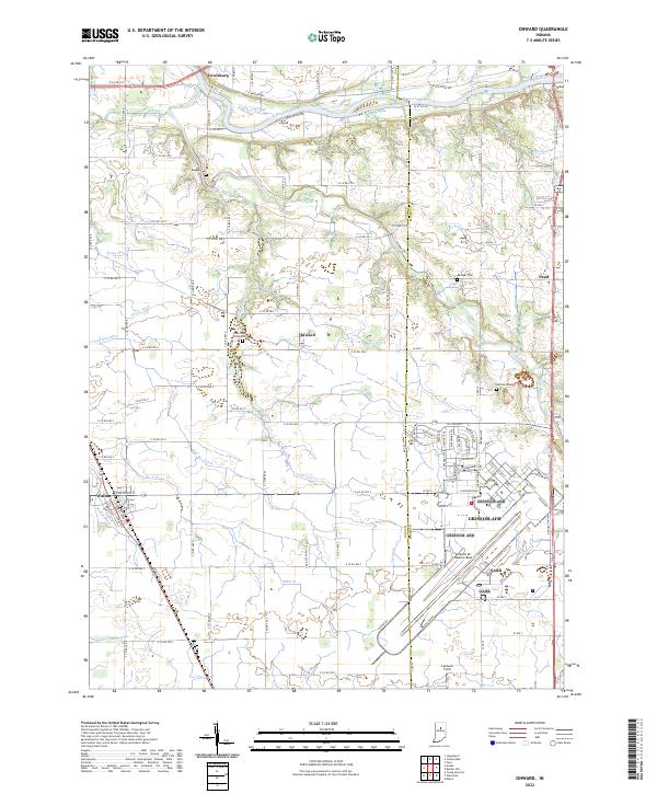 US Topo 7.5-minute map for Onward IN