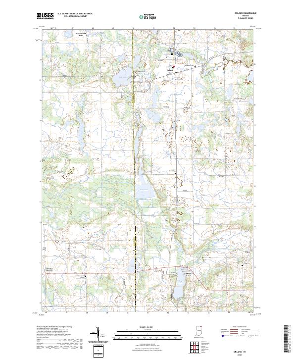 US Topo 7.5-minute map for Orland IN