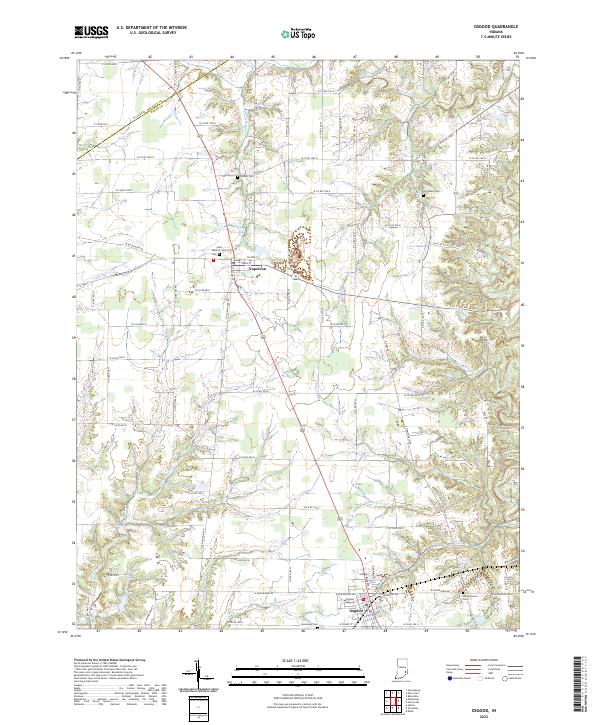 US Topo 7.5-minute map for Osgood IN