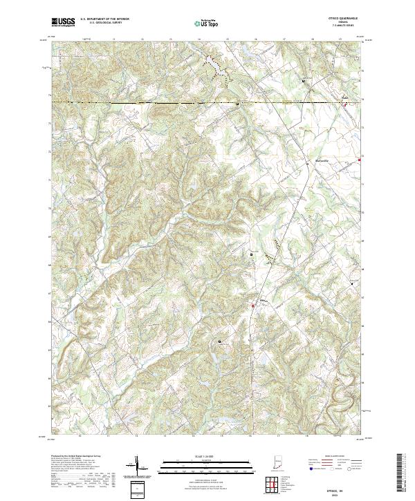 US Topo 7.5-minute map for Otisco IN