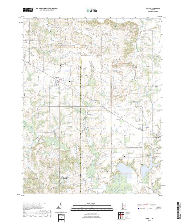 US Topo 7.5-minute map for Otwell IN