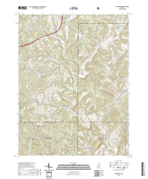 US Topo 7.5-minute map for Owensburg IN