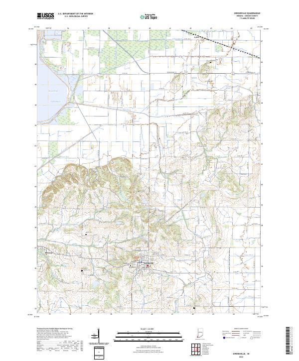 US Topo 7.5-minute map for Owensville IN