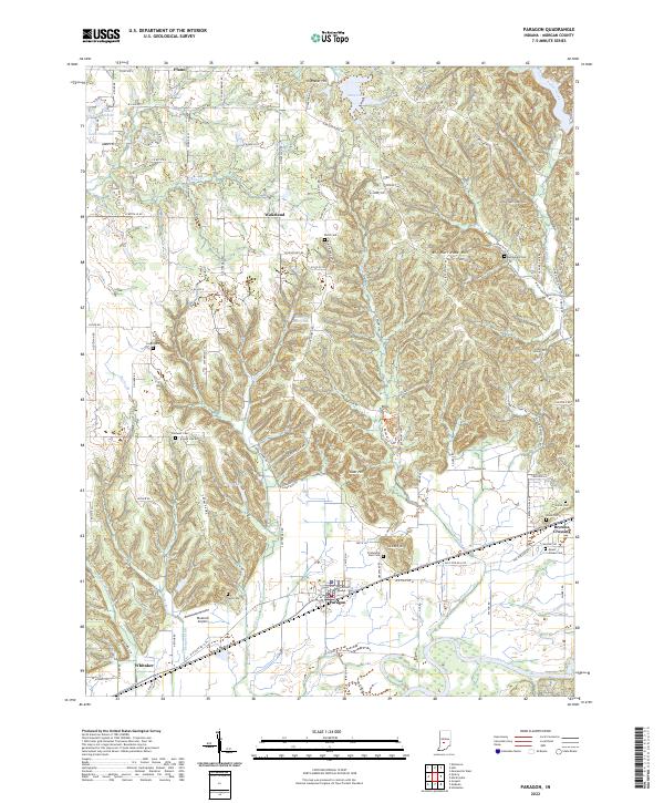 US Topo 7.5-minute map for Paragon IN