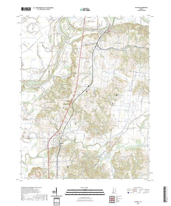 US Topo 7.5-minute map for Patoka IN