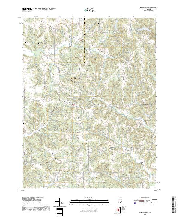 US Topo 7.5-minute map for Patricksburg IN