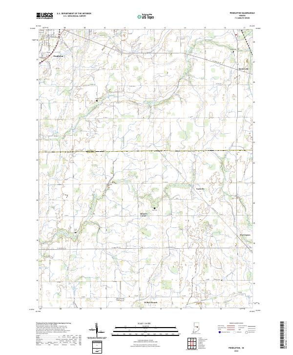 US Topo 7.5-minute map for Pendleton IN