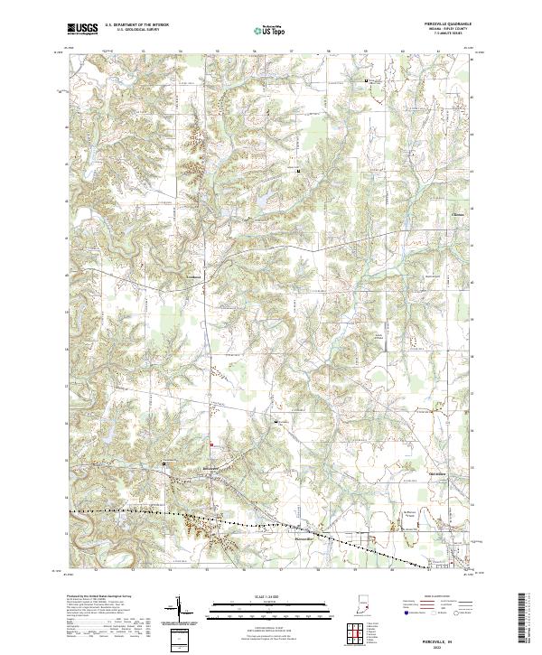 US Topo 7.5-minute map for Pierceville IN