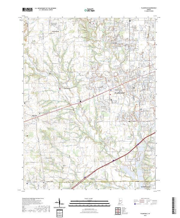 US Topo 7.5-minute map for Plainfield IN