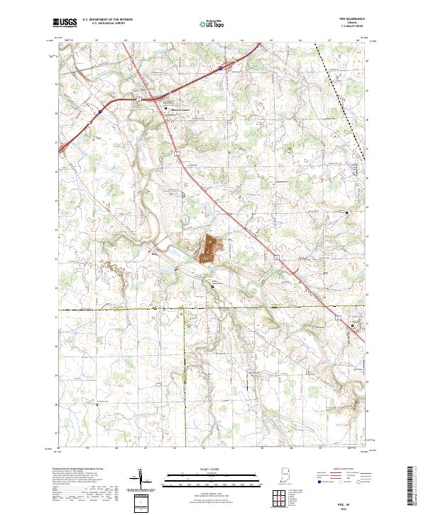 US Topo 7.5-minute map for Poe IN