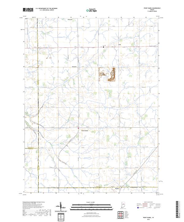 US Topo 7.5-minute map for Point Isabel IN