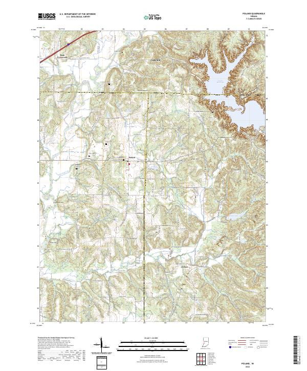 US Topo 7.5-minute map for Poland IN