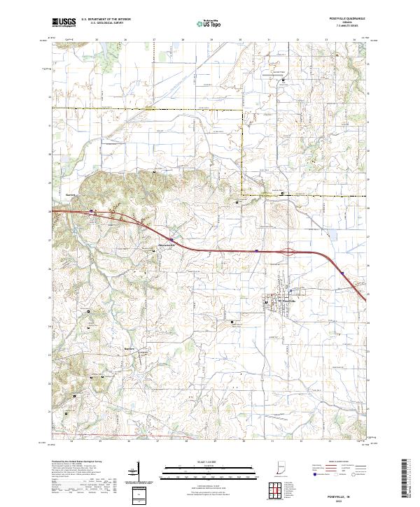 US Topo 7.5-minute map for Poseyville IN