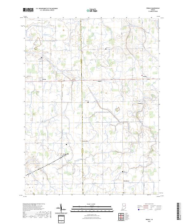 US Topo 7.5-minute map for Preble IN