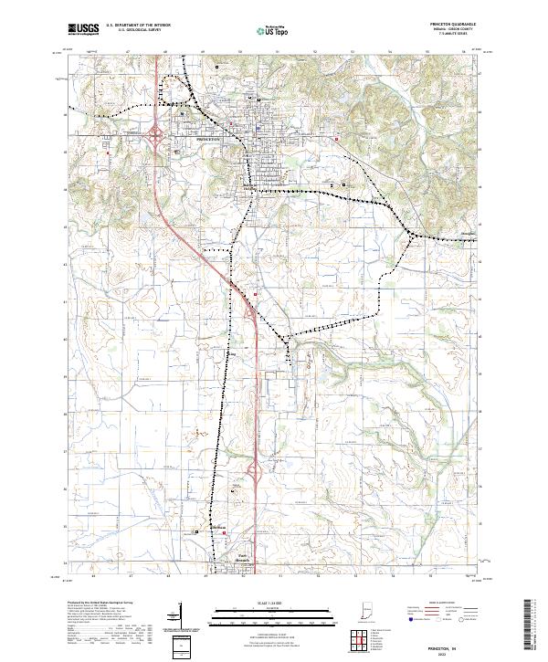 US Topo 7.5-minute map for Princeton IN