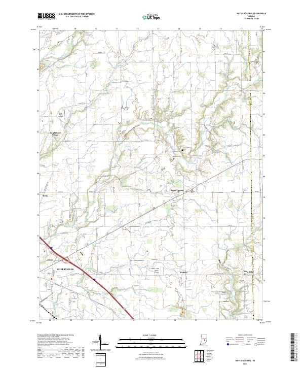 US Topo 7.5-minute map for Rays Crossing IN