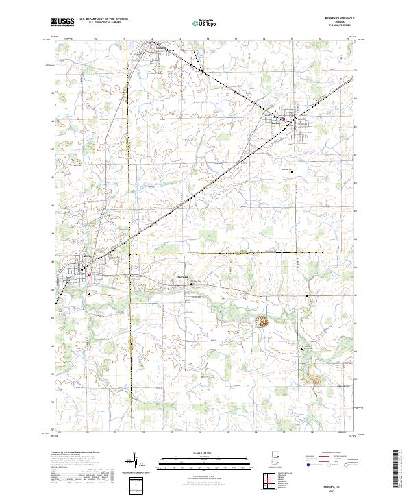 US Topo 7.5-minute map for Redkey IN