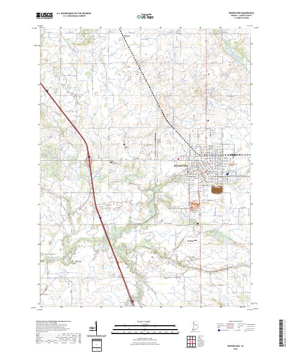 US Topo 7.5-minute map for Rensselaer IN