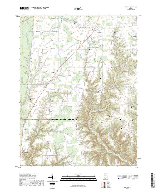 US Topo 7.5-minute map for Rexville IN