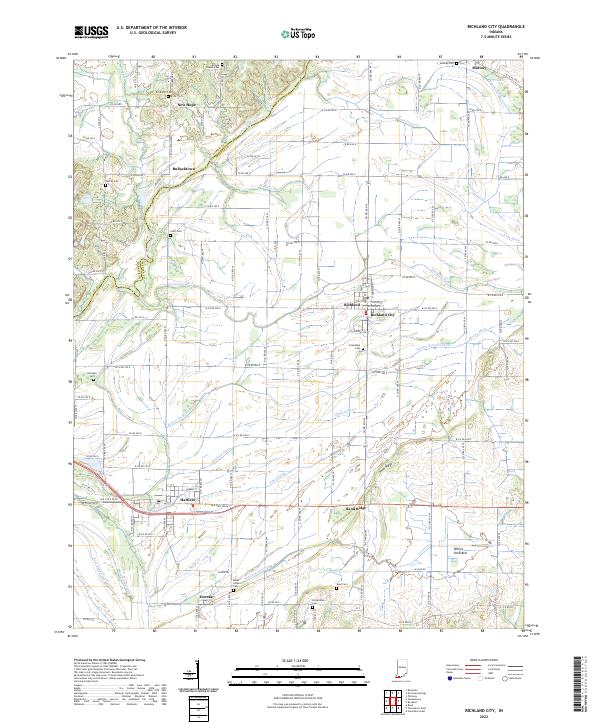 US Topo 7.5-minute map for Richland City IN