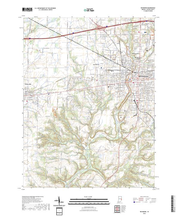 US Topo 7.5-minute map for Richmond IN