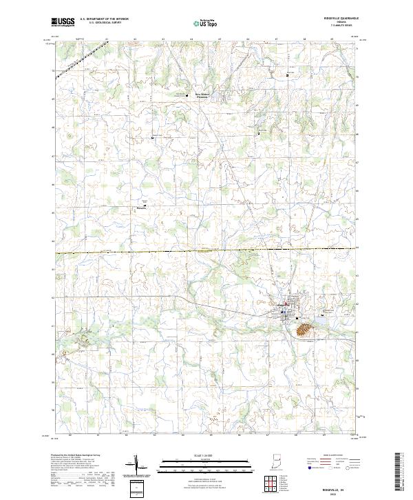 US Topo 7.5-minute map for Ridgeville IN