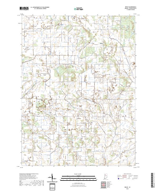 US Topo 7.5-minute map for Ripley IN