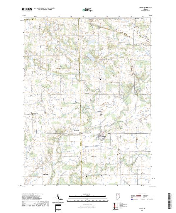 US Topo 7.5-minute map for Roann IN